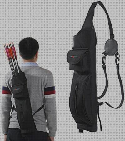 Review de carcaj con flechas y arco de tiro con arco